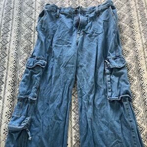 Universal Thread Wide Leg Cargo Jeans sz 12R
